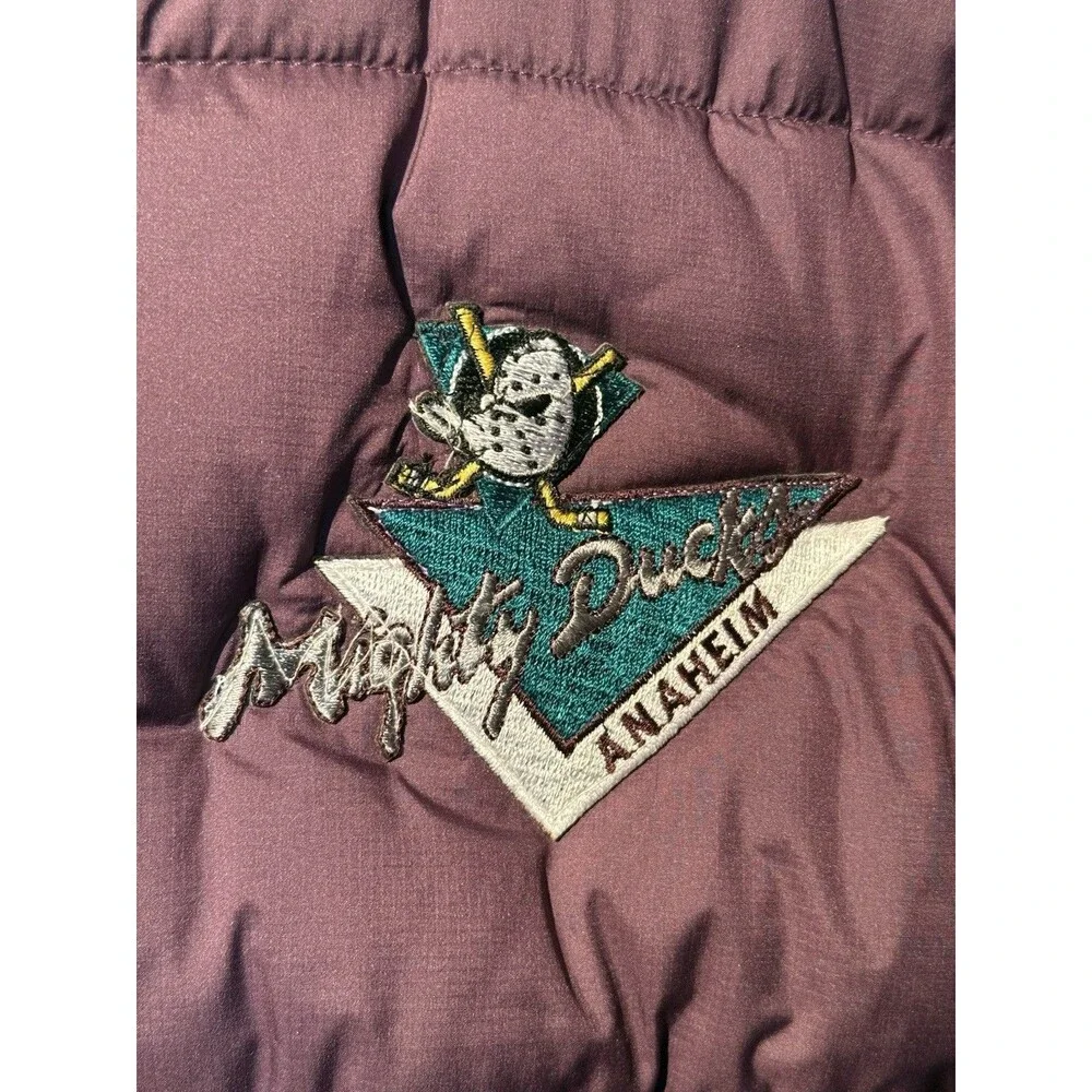🔥NEW- Ultra RARE Vintage Anaheim Mighty Ducks NHL Patch Retro Jacket Sz M NWT - Picture 2 of 9